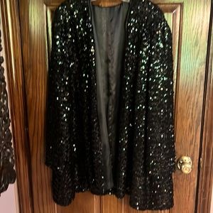 BLACK SEQUINS JACKET